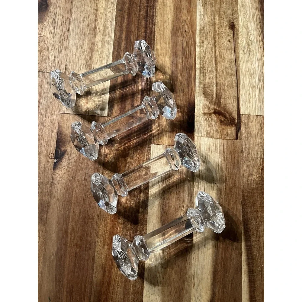 Set of 4 Lead Crystal Knife Rests